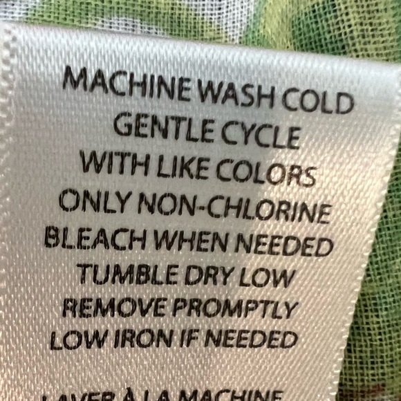 Target Pure Energy Semi-Sheer Cream Color Floral Roll Sleeve Blouse. Size 2. - Picture 12 of 14